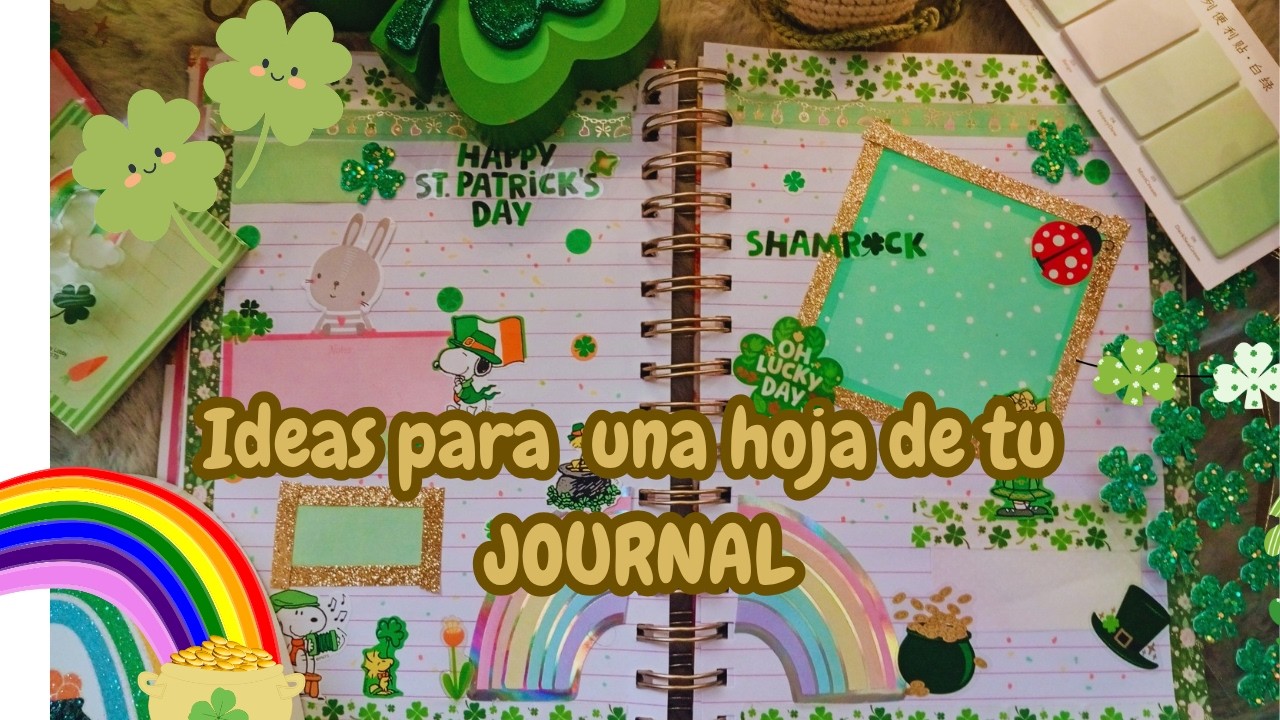 🌈☘️Una Hoja en tu JOURNAL #SNOOPY  DIA DE SANPATRICIO | Te cuento todo lo que paso en la Cirugía !!