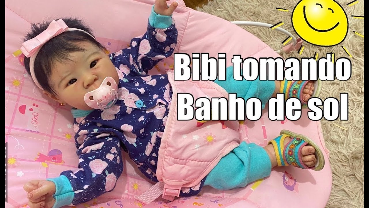 LEVANDO MINHA BEBÊ REBORN BIBI PARA TOMAR BANHO DE SOL NA RUA