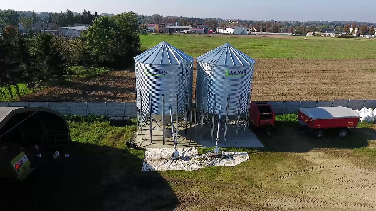 Realizacje - Silosy zbożowe AGOS 2x100t | Stęszew