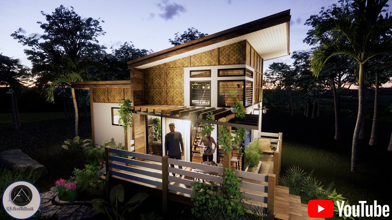TINY HOUSE with LOFT MODERN BAHAY KUBO AMAKAN, 2 BEDROOM, 28 sqm 4x7m  SIMPLE HOUSE LOFT, 300K Php