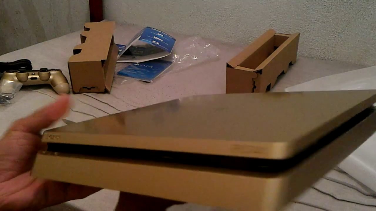 UNBOXING PS4 SLIM GOLD 1 TB COMPRADO NO MERCADO LIVRE OTIMA COMPRA RECOMENDO A TODOS