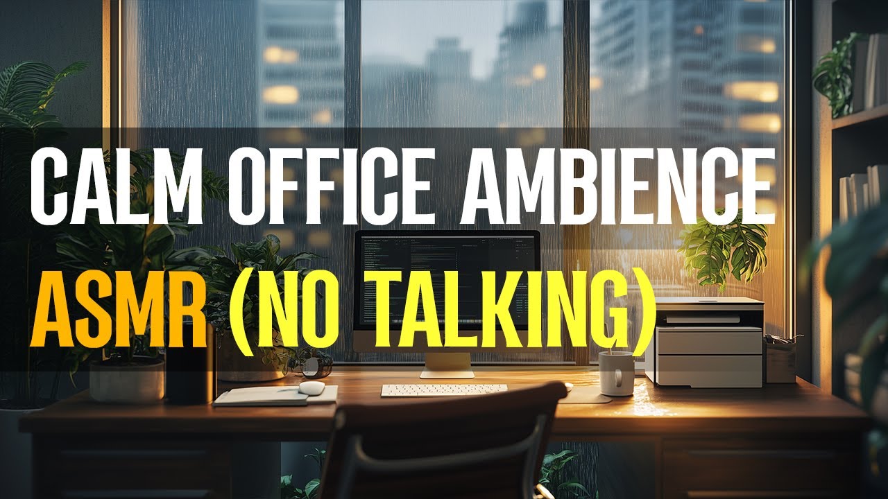 🖨️ Calm Hyper Focus Office Work and Study Ambience ASMR: Keyboard, Clicking, Printer Sounds (1 HOUR)