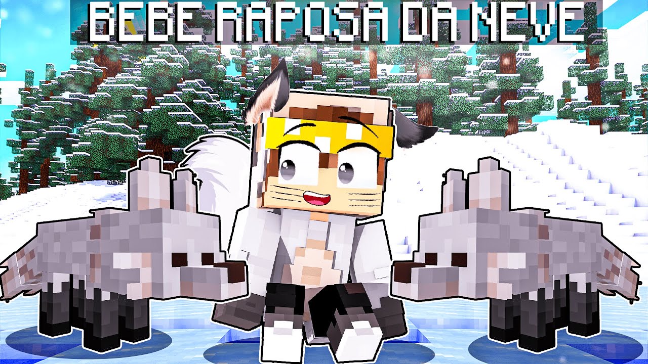 NASCI como um BEBÊ RAPOSA da NEVE no Minecraft
