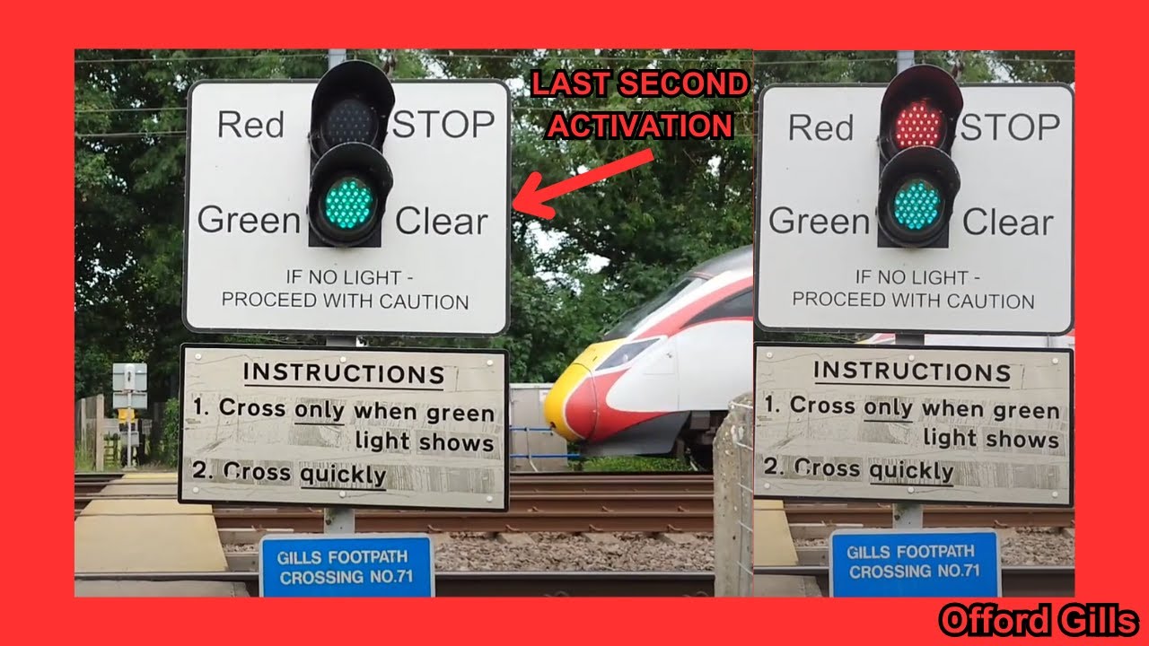 LAST SECOND ACTIVATION at Offord Gills Level Crossing, Cambriddgeshire (01/07/24)