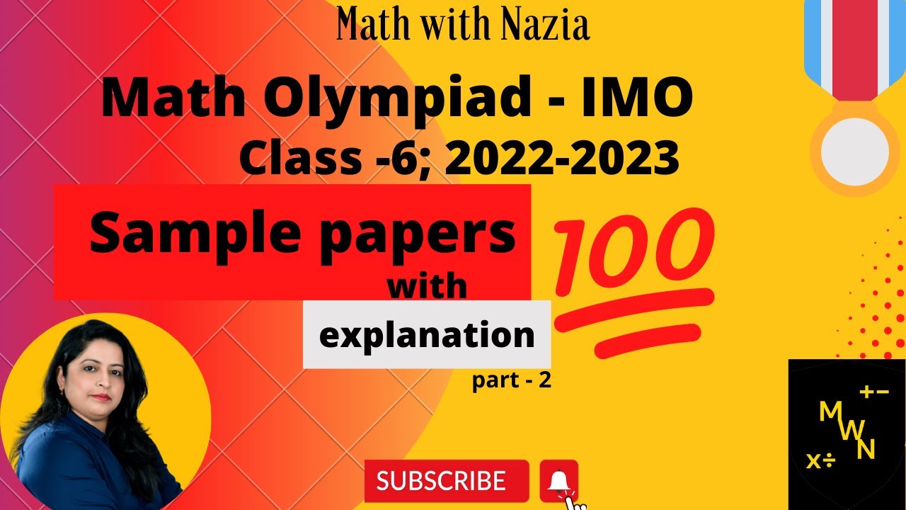 IMO/SOF Sample paper with explanation class 6 | Want to crack IMO Exam | 2022 -2023| 100% | part 2