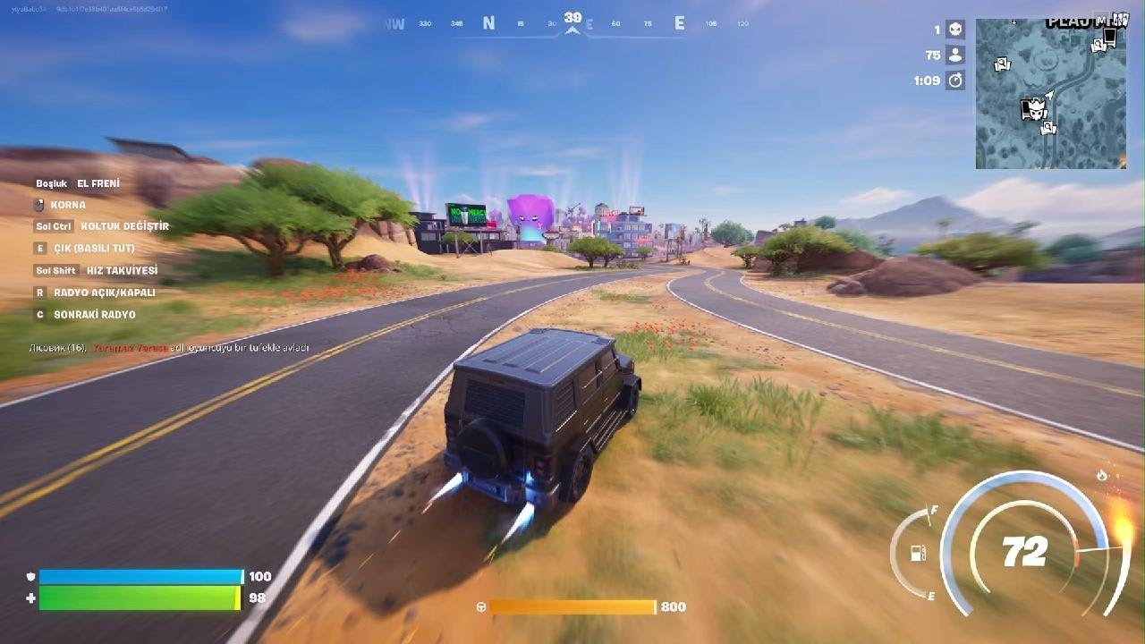 Fortnite Da Uçan Araba😱 😱 😱 😱 😱 