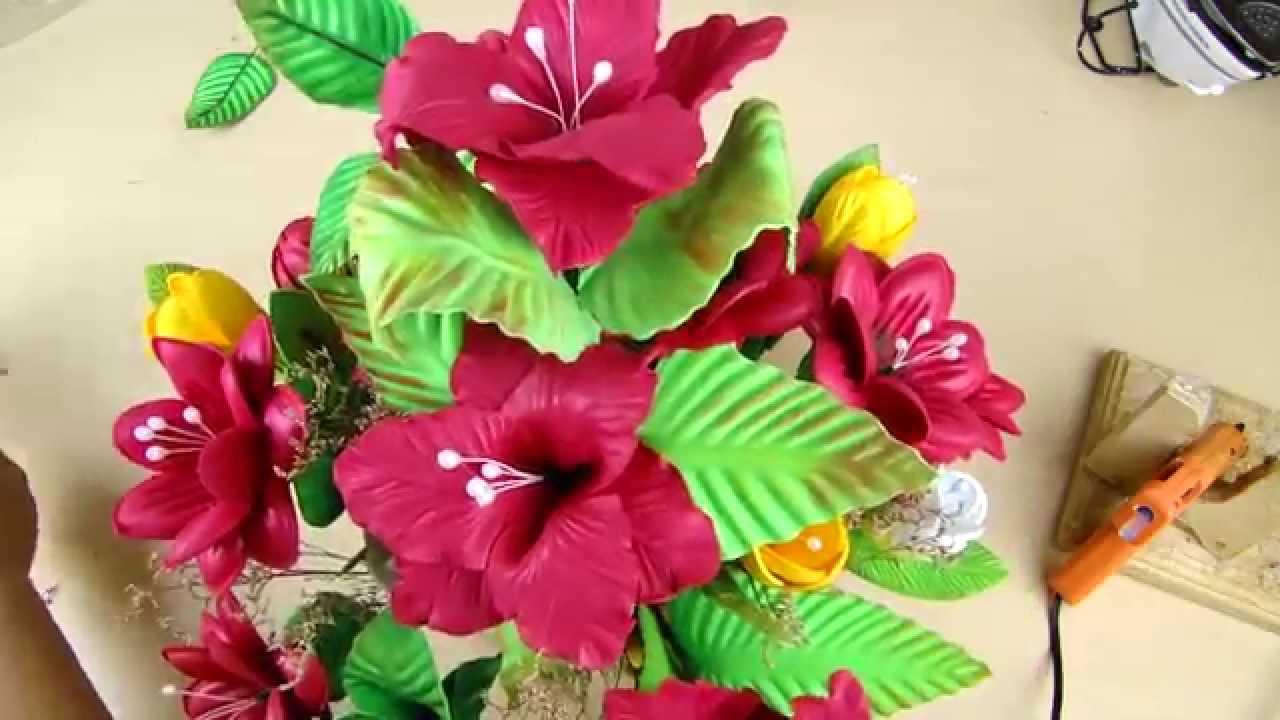 Arreglo Floral Foamy Genial Centro de Mesa! PARTE 3