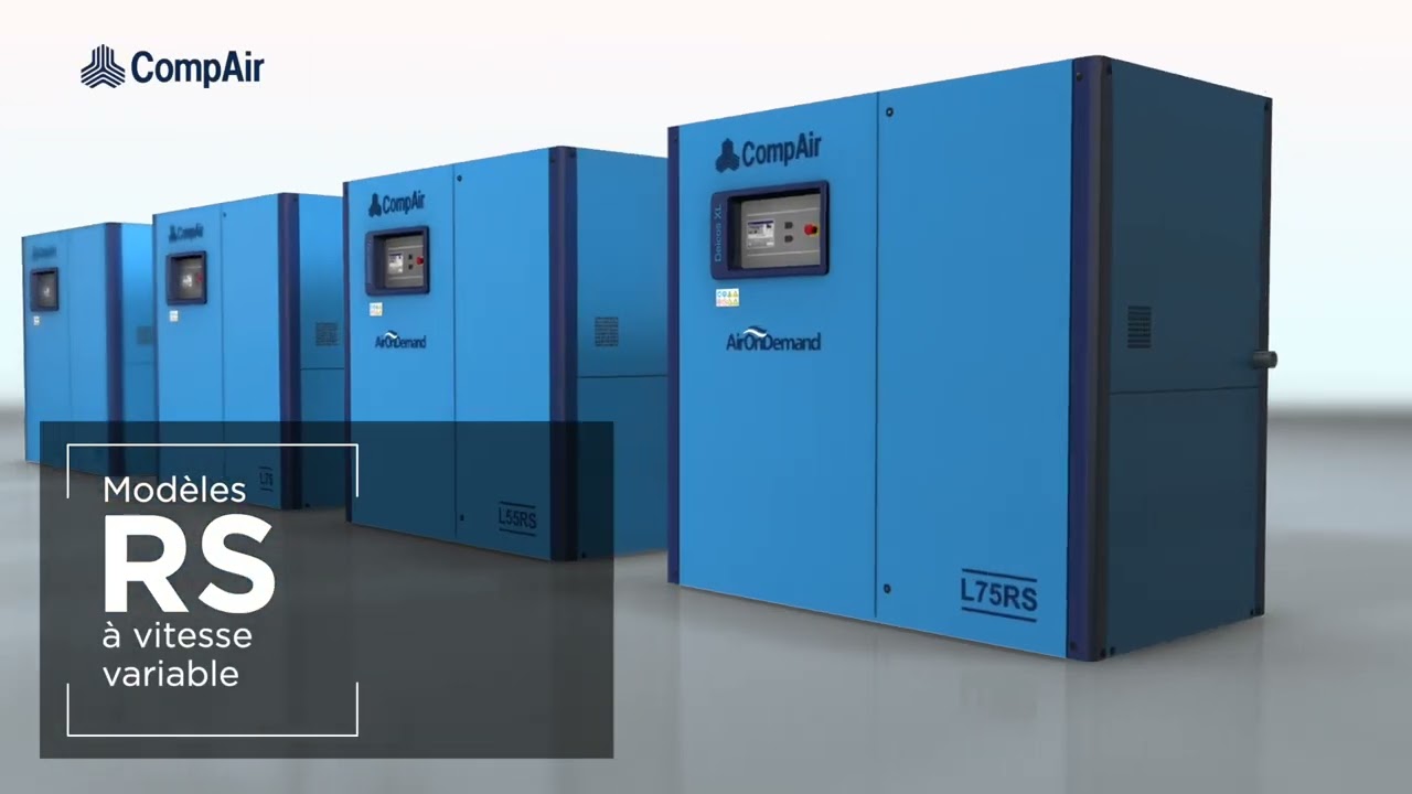 Nouveaux compresseurs à vis de 55 à 75 kW (châssis 4e) de CompAir