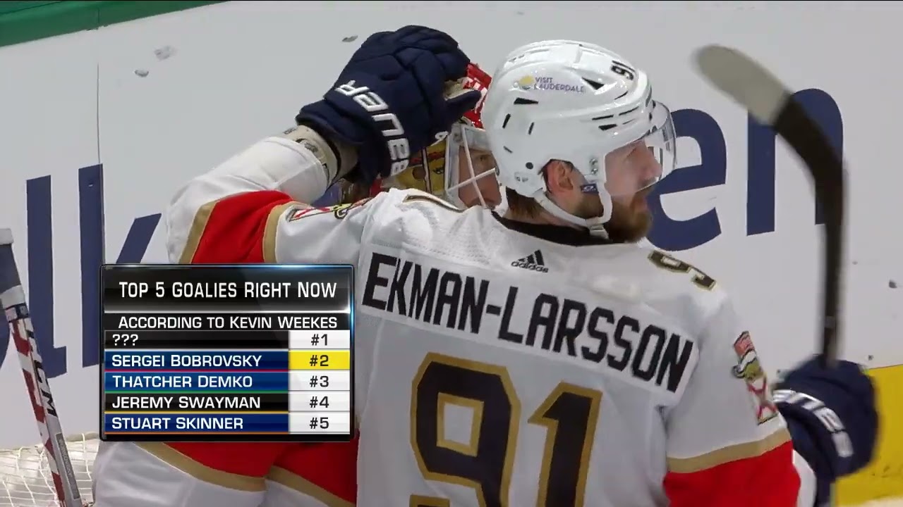 Kevin Weekes' Goalie Rankings