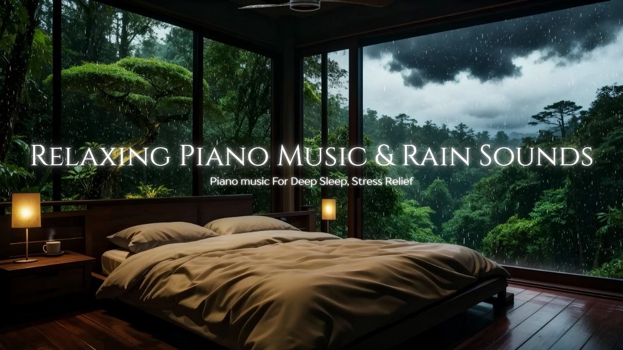 Piano & Rain Sounds for Sleeping, Studying & Meditation | Deep Sleep Music #insomniarelief