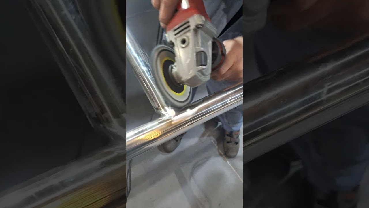 Como pulir la soldadura en esquinas de tubos soldados
