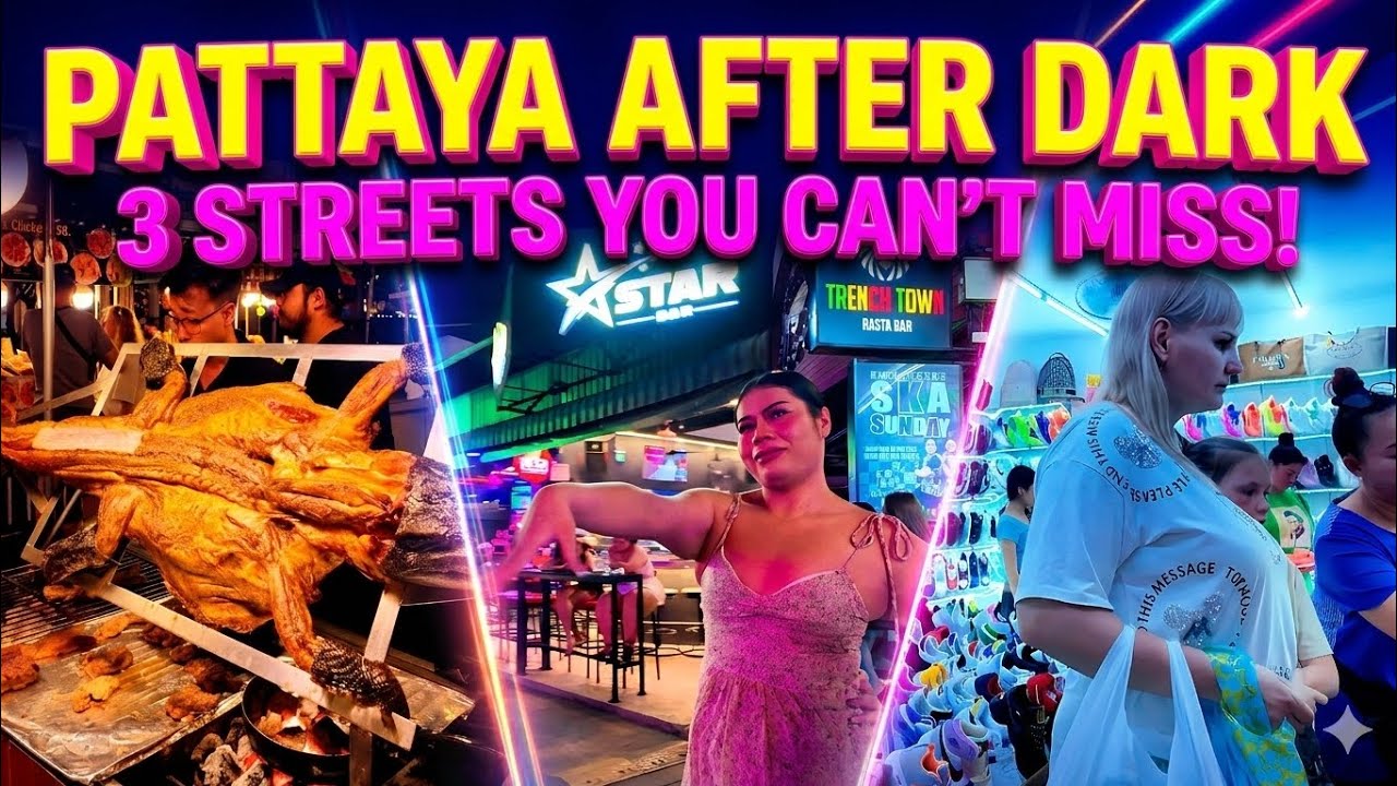@TravelGang43 Beyond Walking Street: 3 Pattaya Streets You Can't Miss! 2026 😍🍻🐊🌴