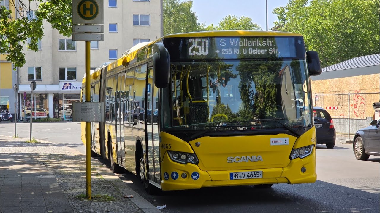 Berlin Bus|Mitfahrt im Scania GN16 auf dem 250/255 West von U Franz-Neumann-Pl bis U Osloer Str