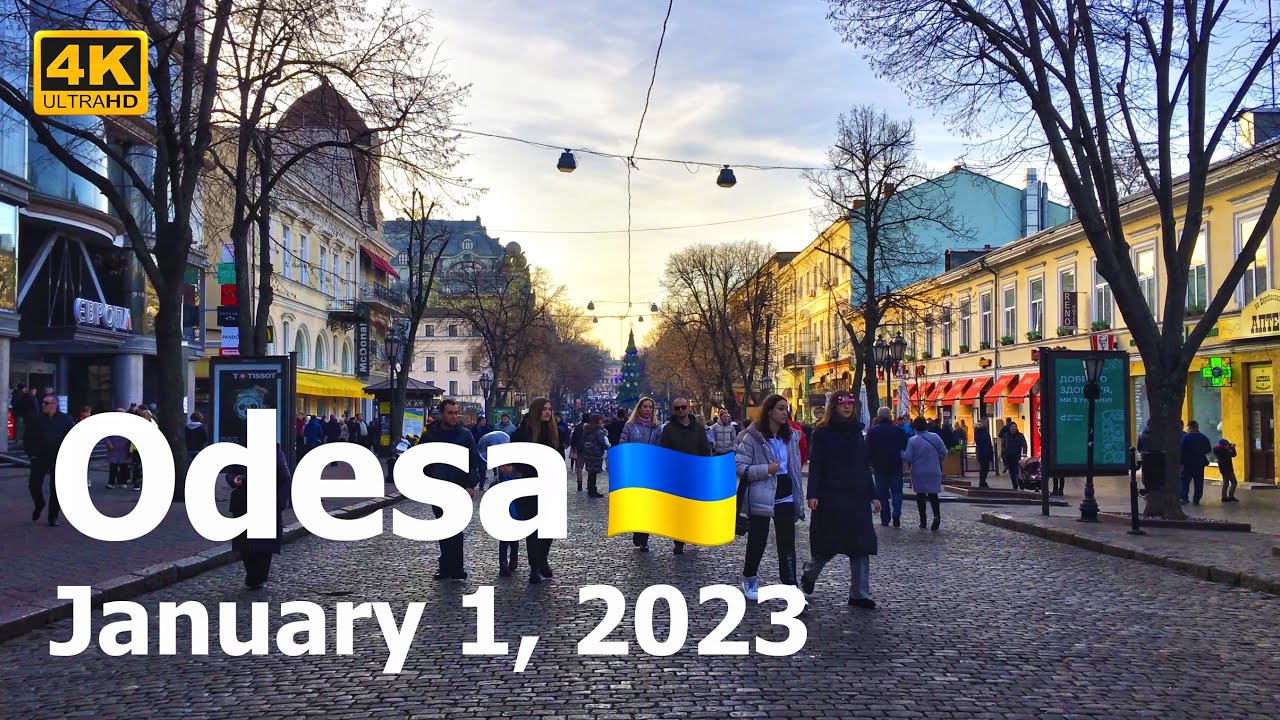 [4K] Walking in 🇺🇦Odesa, Ukraine | January 1, 2023 | Прогулка Одеса, Україна