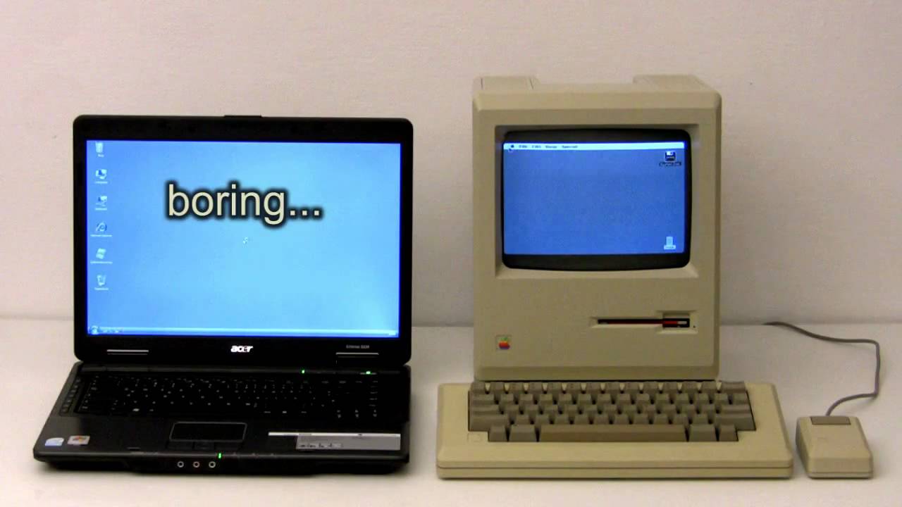 Mac vs PC   (1984 vs. 2007)  (HD)
