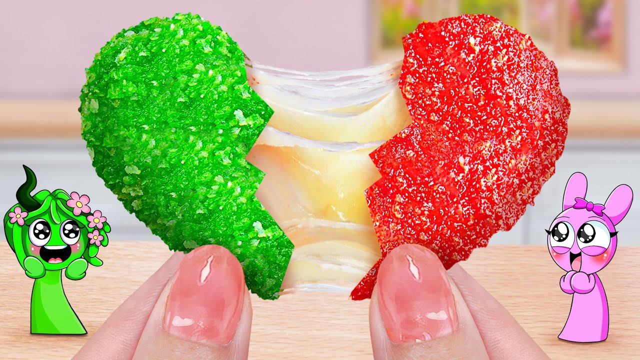 Recipe For Cheese Lover 💥 Miniature Fried Hot Cheetos Cheese Pull Heart Shape 💖 Mina Mini Kitchen