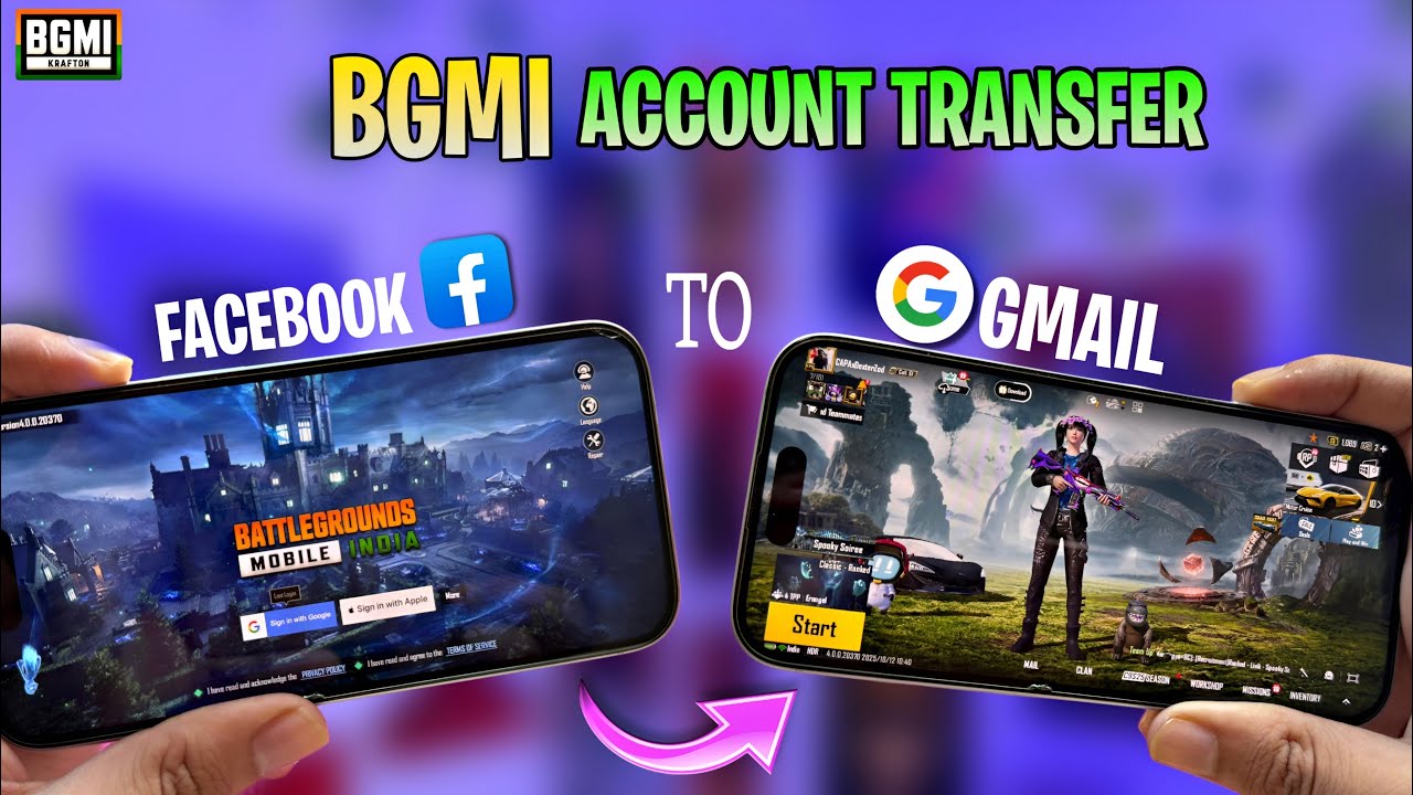 How To Transfer PUBG/BGMI Facebook Account To Gmail Account In 2025 🔥How To Transfer Bgmi Account