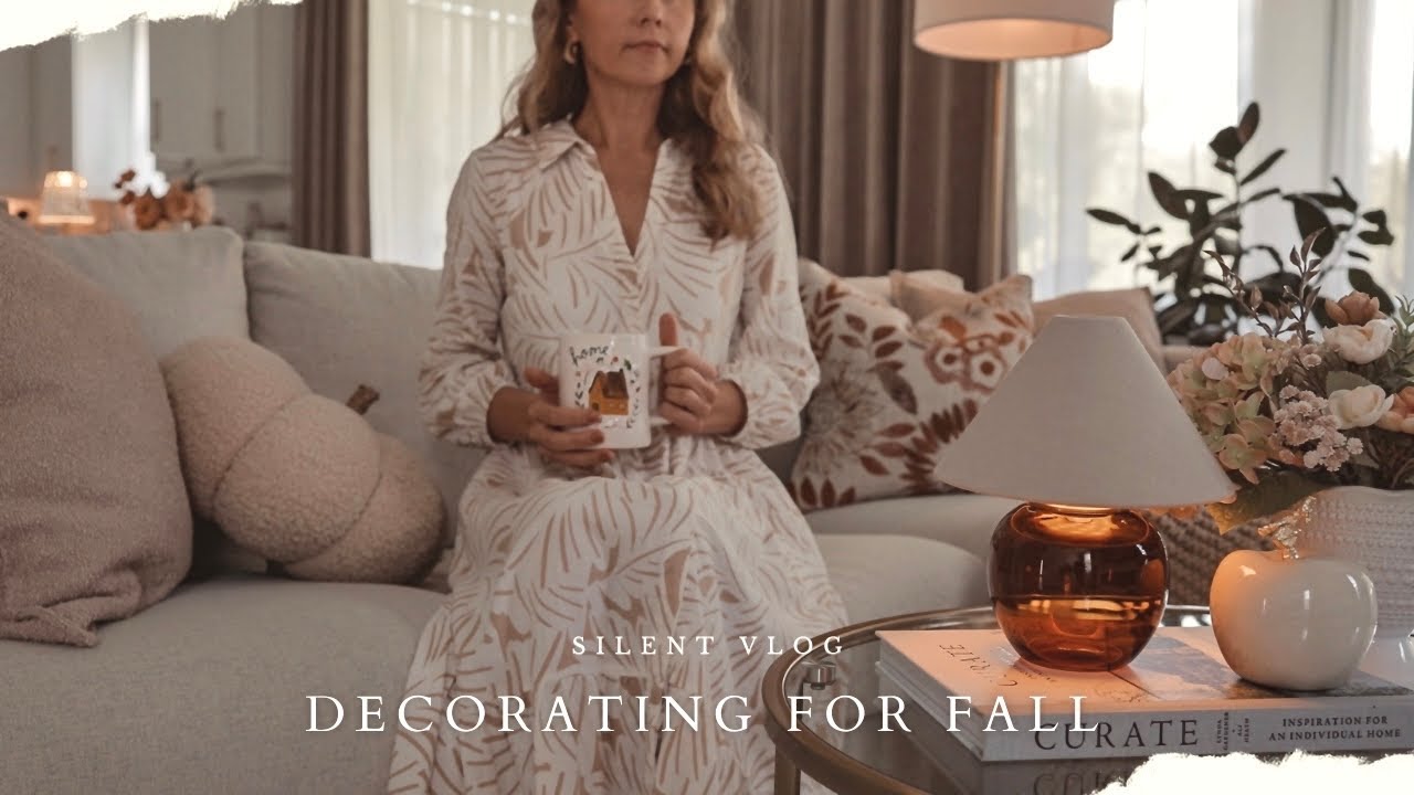 Fall Decorate With Me 2026 🍂☔️Cozy Rainy Day at Home | Simple & Elegant Autumn Decor | SILENT VLOG