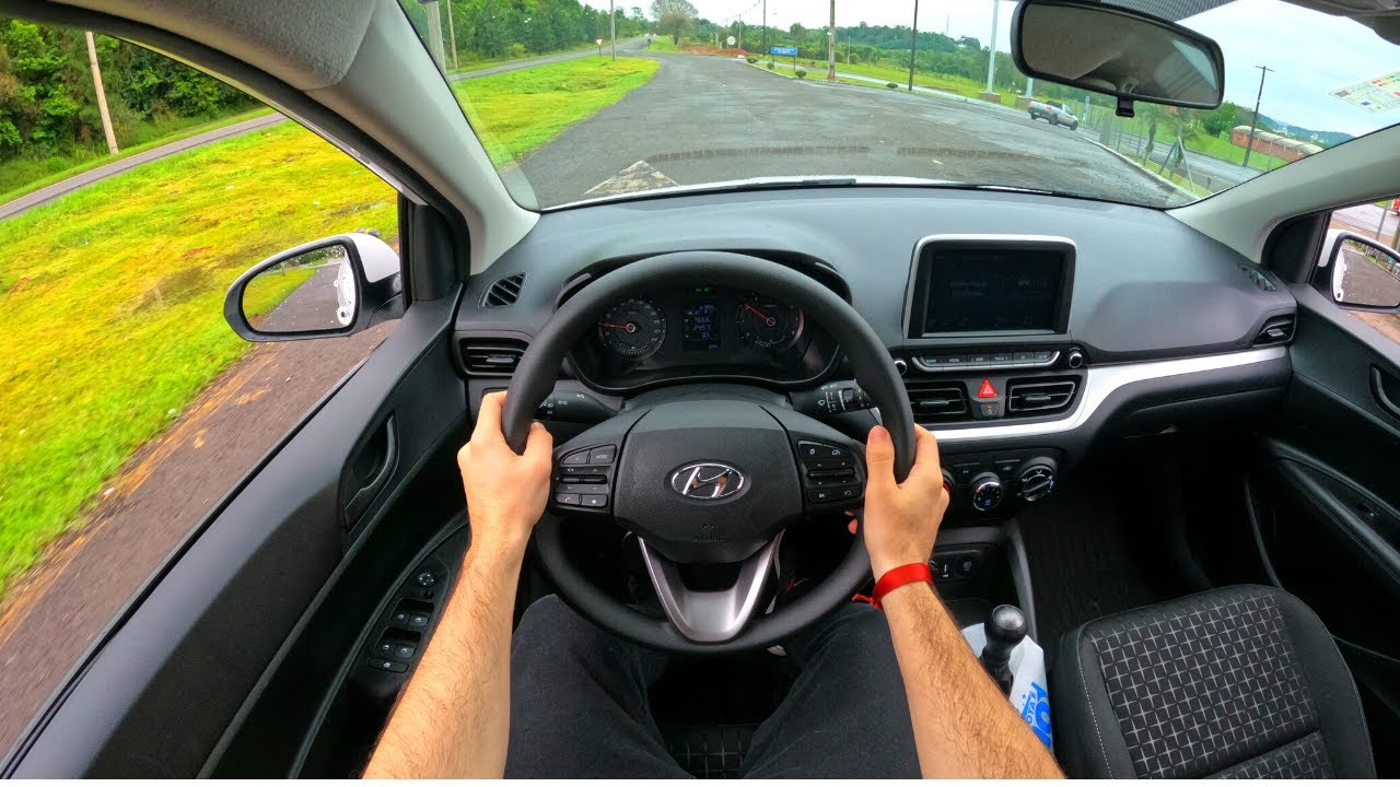 Новый Hyundai HB20 (1.0) Comfort 2022 / POV Тест-драйв 4K (Без комментария)