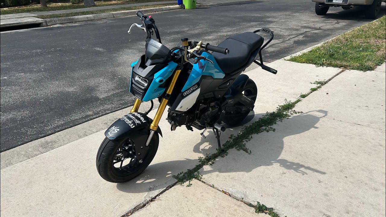 Honda grom stunt bike walk around/parts review