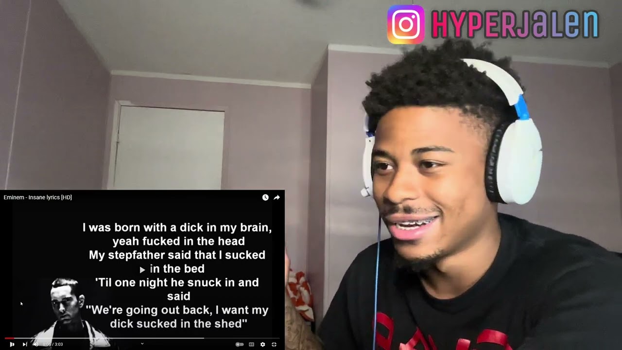 IDK HOW I FINISHED THE VIDEO🤣EMINEM-INSANE (REACTION) !!!