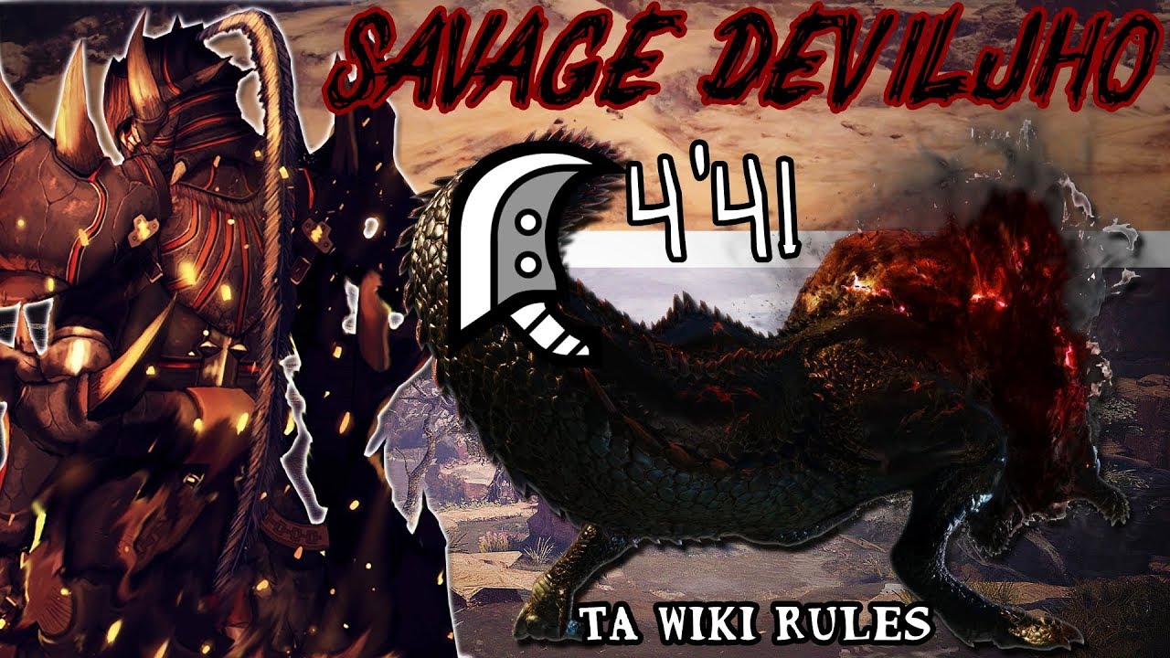 MHW: Iceborne - Savage Deviljho | Solo [4'41] Greatsword | TA