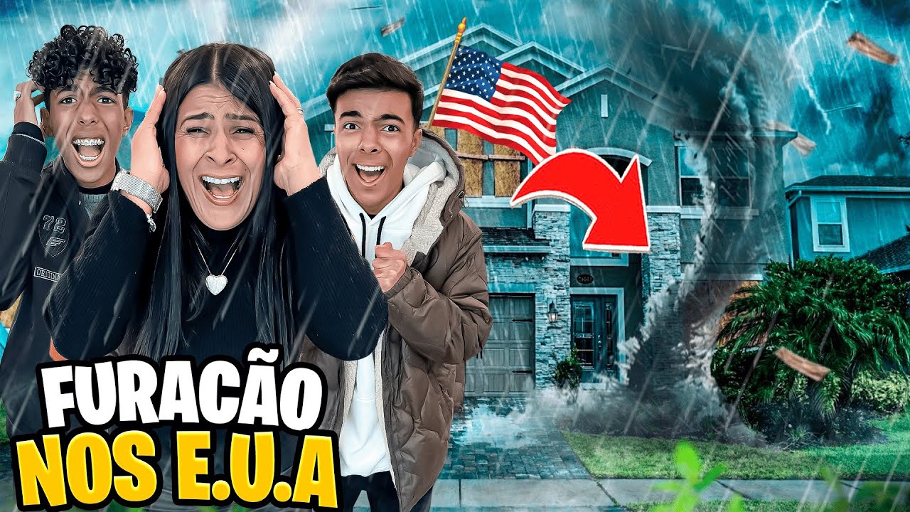 FURACÃO NOS EUA🇺🇸OQUE VAMOS FAZER AGORA?😱NÃO SABEMOS PARA ONDE IR!😰