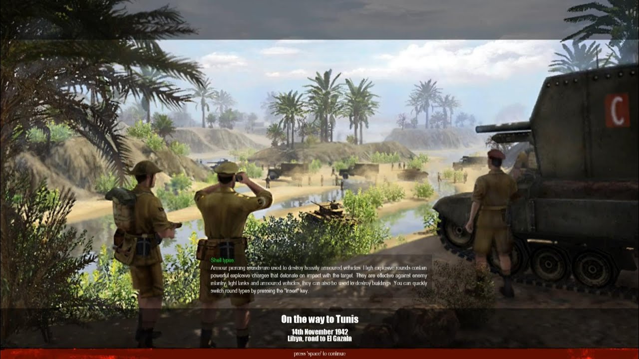 MoW - Men of War - German Campaign - Mission 4 - On the Way to Tunis - HD