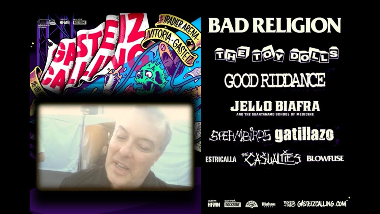 Saludo de JELLO BIAFRA @ Gasteiz Calling (05/09/2015)