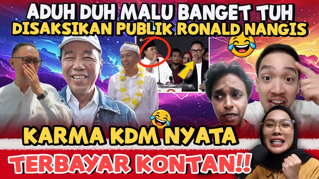 DIJAMIN MALU BANGET❓RONALD INSAF KALAH SEGALANYA DENGAN KDM, GAK KUAT HADAP JOKOWI WKWK