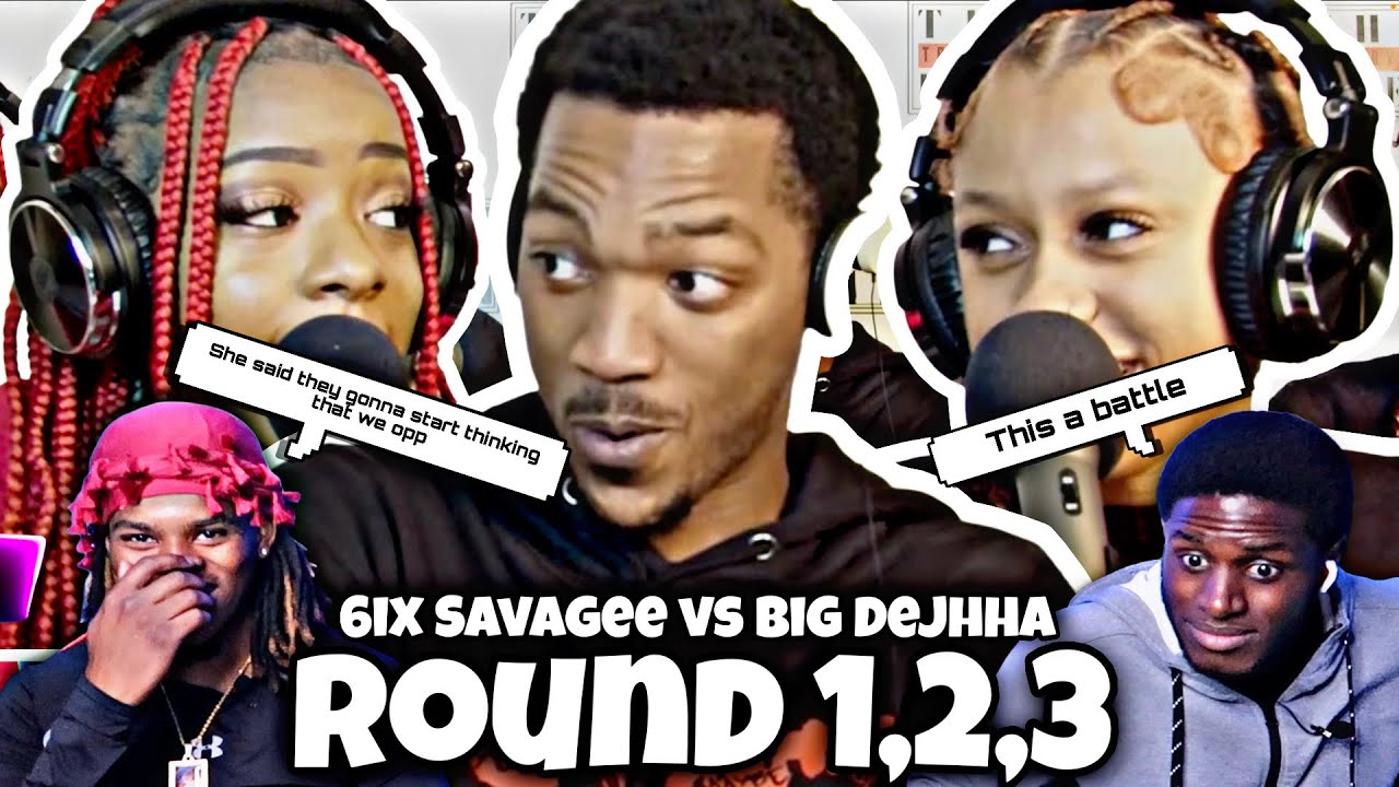 6ix Savagee против Big Dejhha: Раунд 1,2,3 || РЕАКЦИЯ на Takeover Bars Battle League