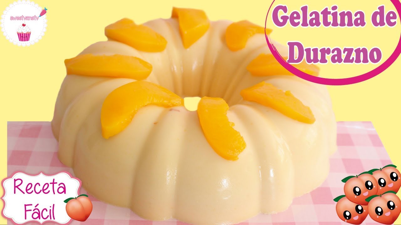 GELATINA DE DURAZNO 🍑  Gelatina Tres Leches | Receta Fácil Postres de Vane