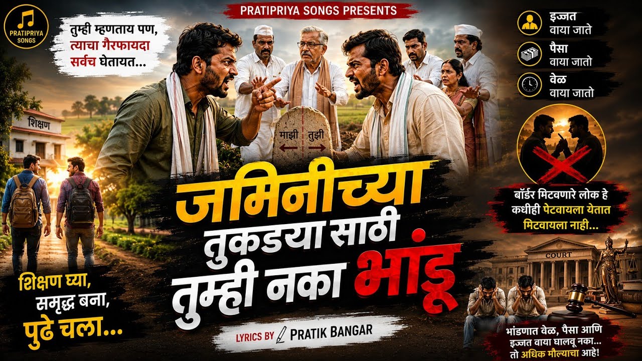 Don't fight for a piece of land | Dhondu pandu song | PRATIPRIYA #newmarathisong #landdispute
