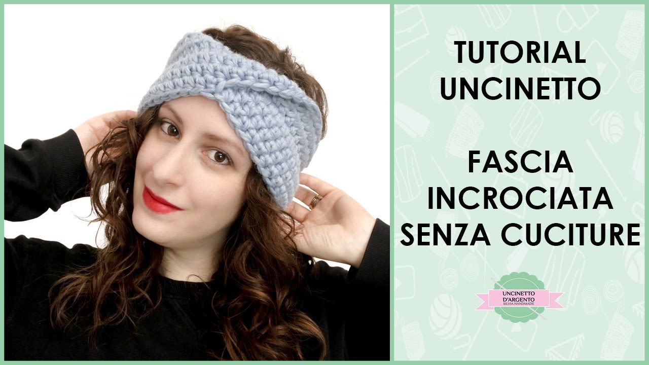 Tutorial fascia paraorecchie - capelli incrociata senza cuciture ad uncinetto | Uncinetto d'Argento