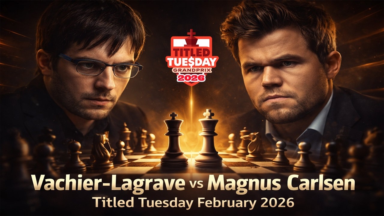 Maxime Vachier-Lagrave vs Magnus Carlsen🔹Titled Tuesday February 25, 2026 - Round 8