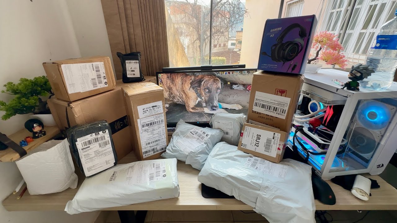 Mega unboxing do Aliexpress chegaram as compras da Promoção