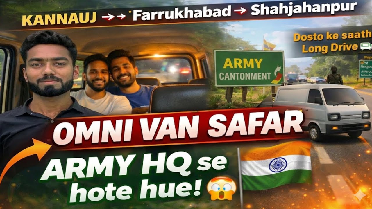 Kannauj To Shahjahanpur Travel Vlog (Army Headquarters) #kannauj #indian 