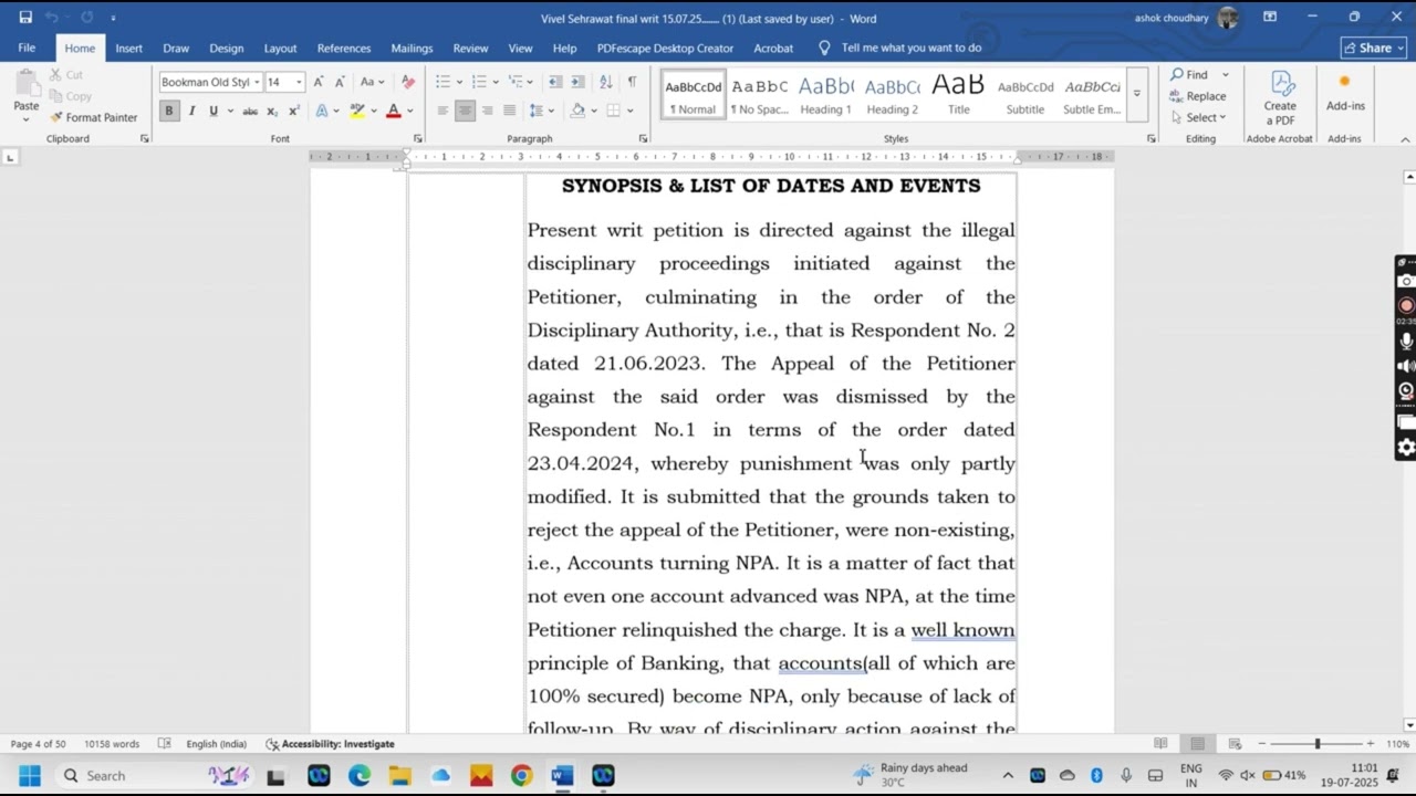 WRIT FORMAT UNDER 226