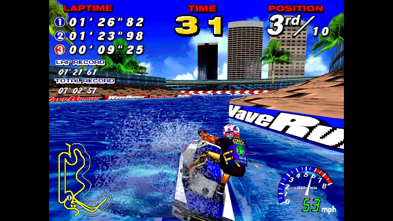 Sega WaveRunner Expert Long, 1st, Hardest Difficulty, 7'00"24 (IGT) (BKT)
