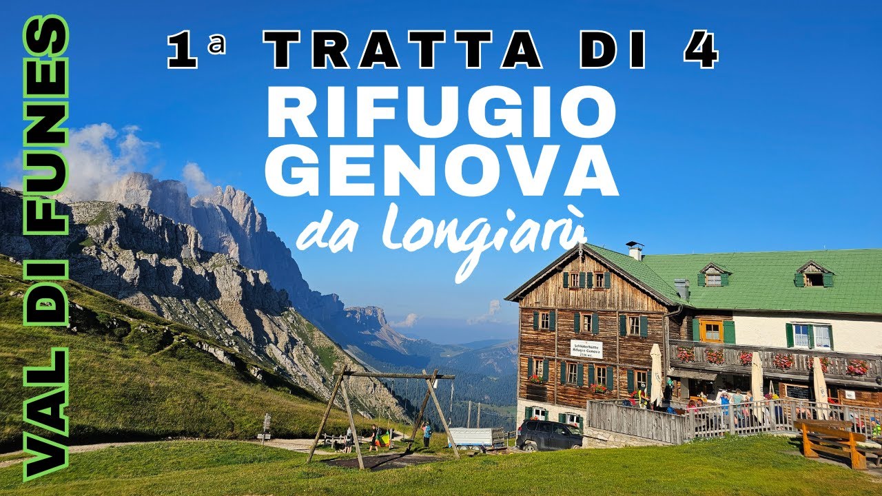 183ª escursione | Da Longiarù al Rifugio Genova per la Valle dei Mulini e Ütia Ciampcios | in 4K