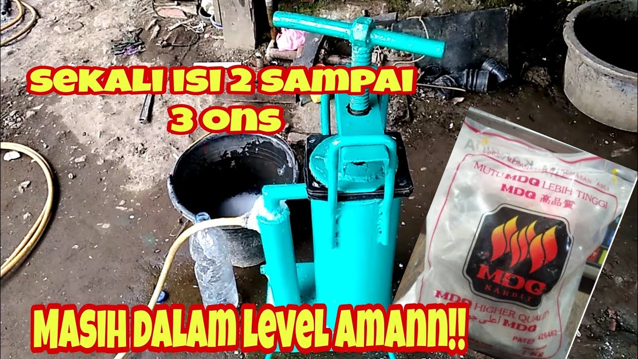 proses pengisian karbit MDQ, 2 sampai 3ons level aman#tabunglas.