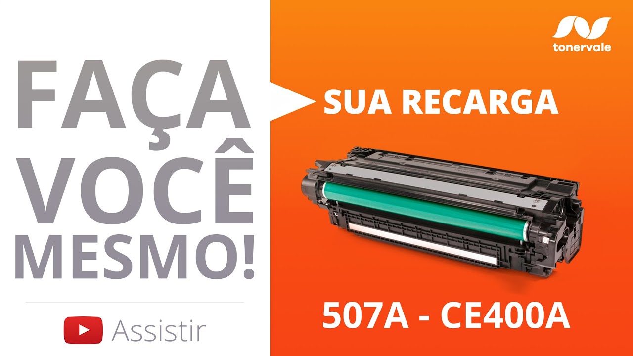 Recarga de Toner HP 507A CE400A - HP M551 M551DN M570 M575 M500 - Vídeo Aula Toner Vale