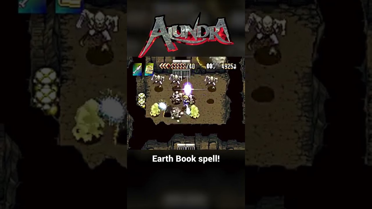Using the Earth Book spell in Alundra (PS1)