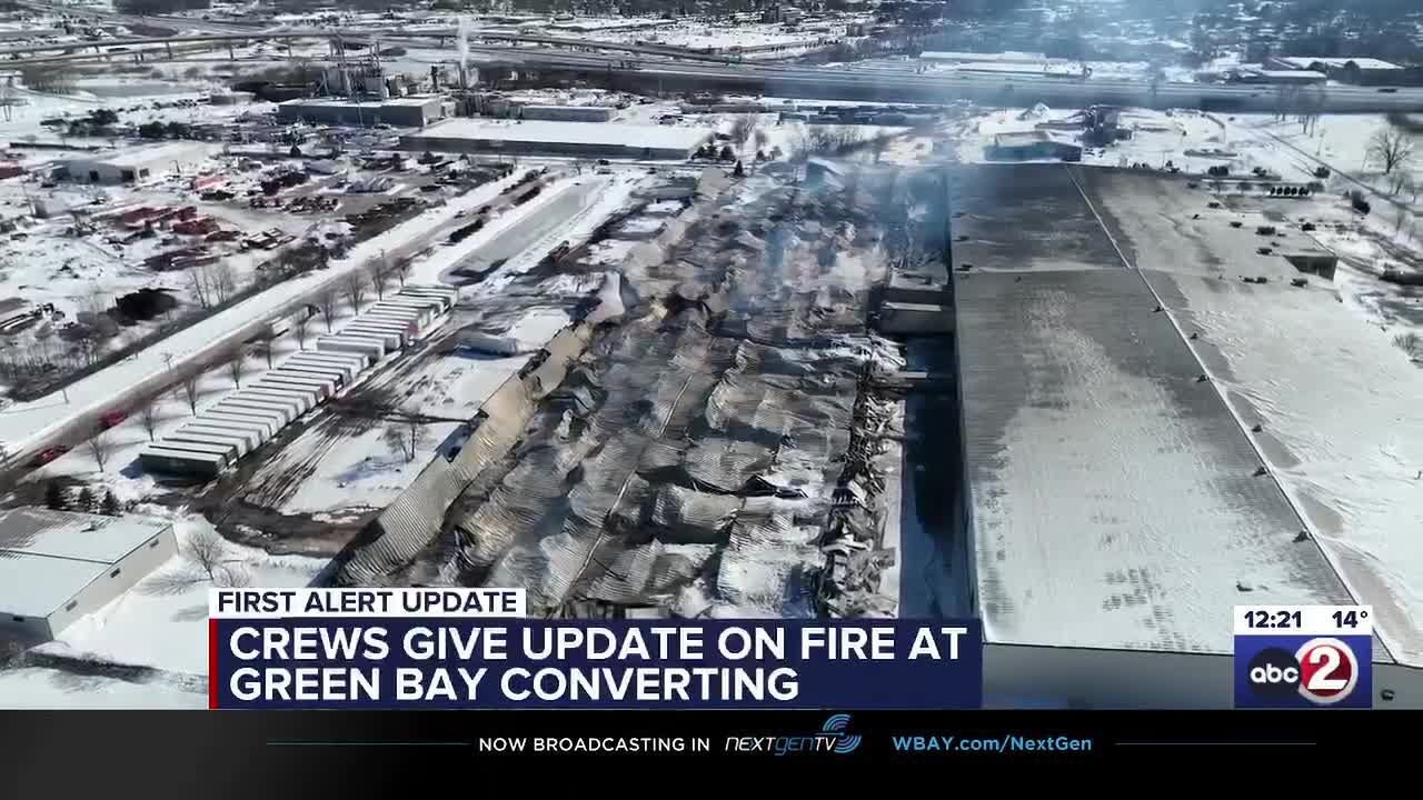 Fire department provides update on Green Bay Converting fire