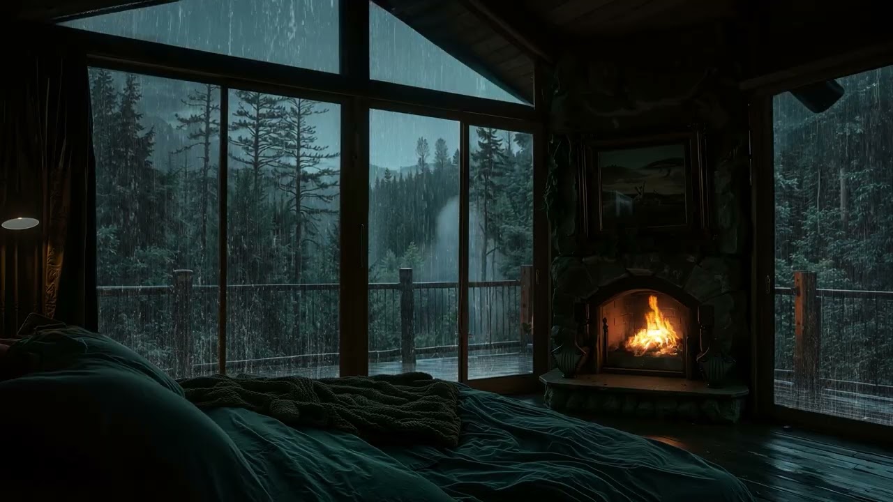 A Long Night of Rain and Fire 🔥 Slow Piano, Shadows and Total Stillness