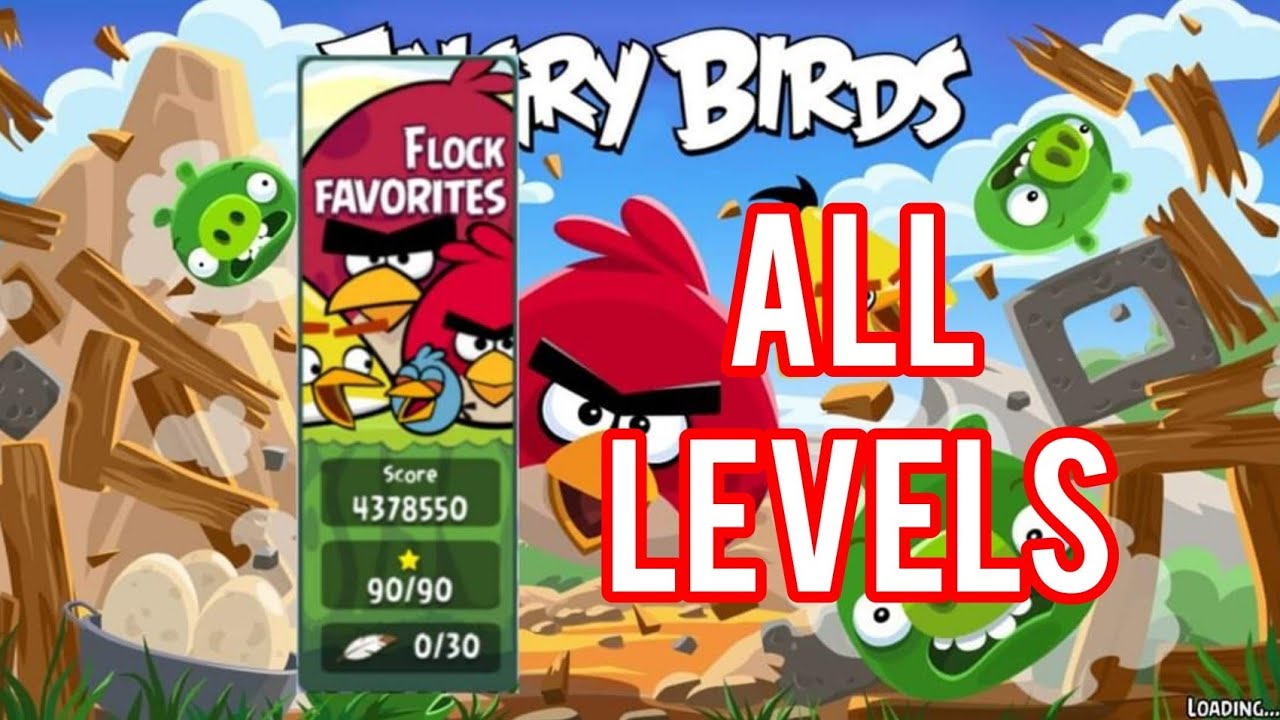 Angry Birds Classic Flock Favorites All Levels.