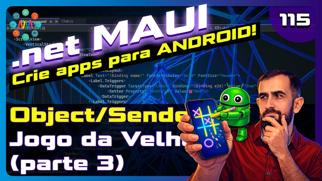 ⚙️ .NET MAUI Aula 115 – Começando a Lógica do Jogo da Velha com object sender