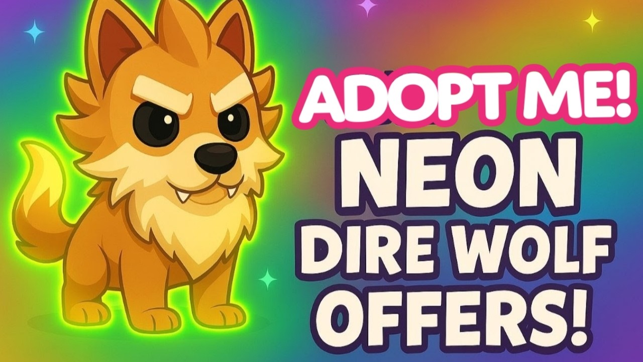 NEON DIRE WOLF TRADING OFFERS IN ADOPT ME!