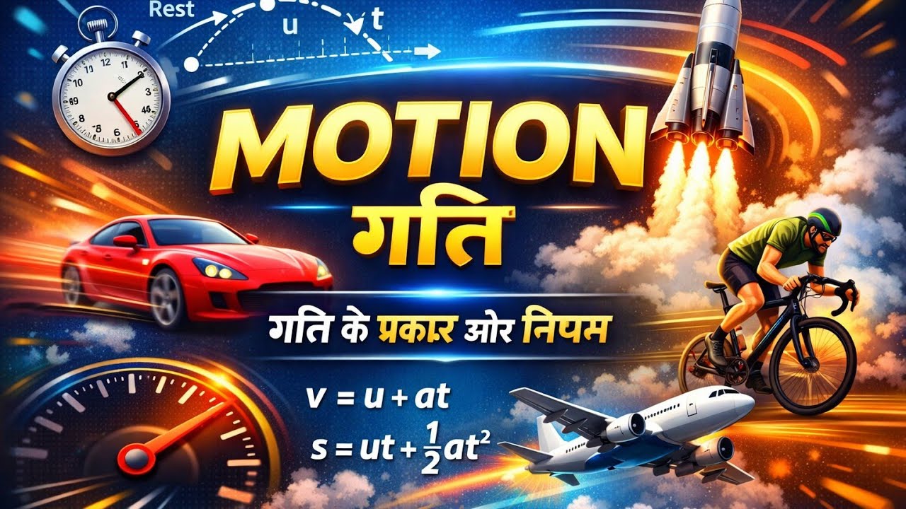Motion (गति)  Science | Motion Kya Hai? Types of Motion in Hindi | Physics Chapter Motion