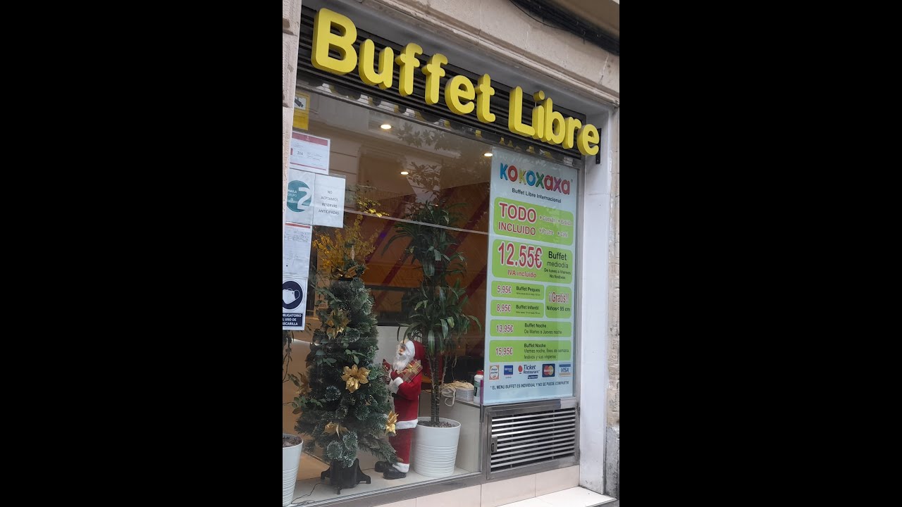 BUFFET LIBRE INTERNACIONAL BILBAO 😋👌شاركت معكم غذاء بوفي ليبر لذيذ يا سلام